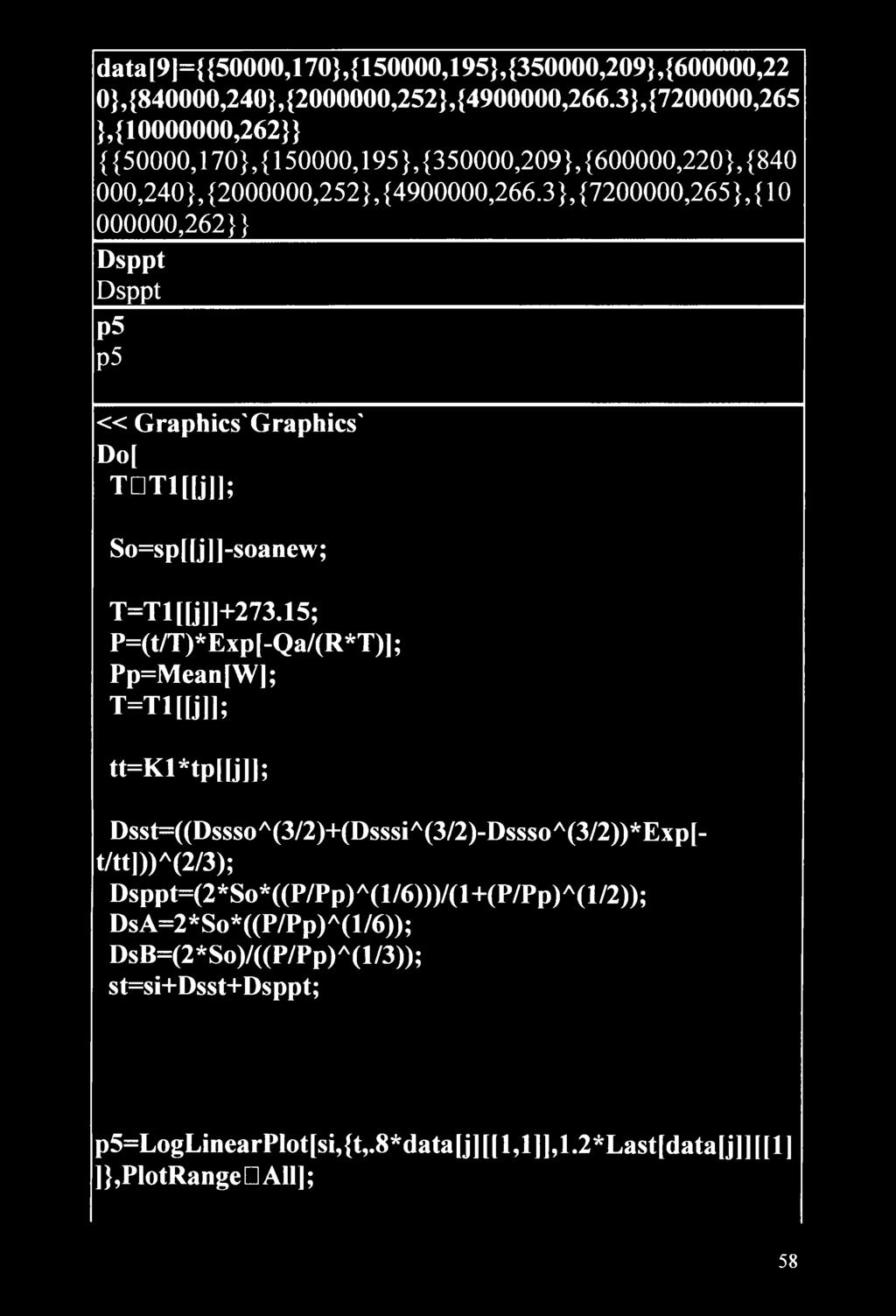 3}, {7200000,265}, {10 000000,262}} Dsppt Dsppt ρ5 p5 «Graphics'Graphics' Do[ TDTl[[j]]; So=sp[[j]]-soanew; T=T1 [[j]]+273.