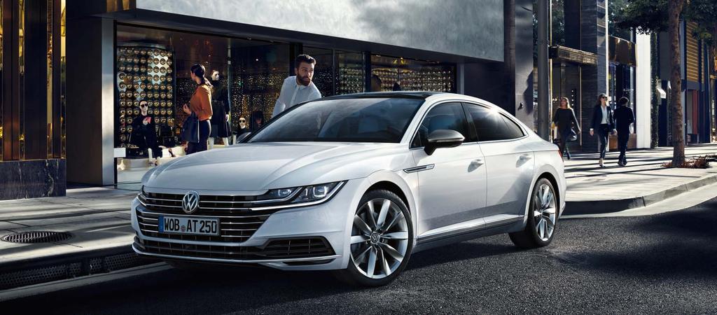 Arteon Elegance Η αεροδυναμική σιλουέτα του νέου Arteon Elegance εντυπωσιάζει με την πρώτη ματιά, και όχι μόνο.