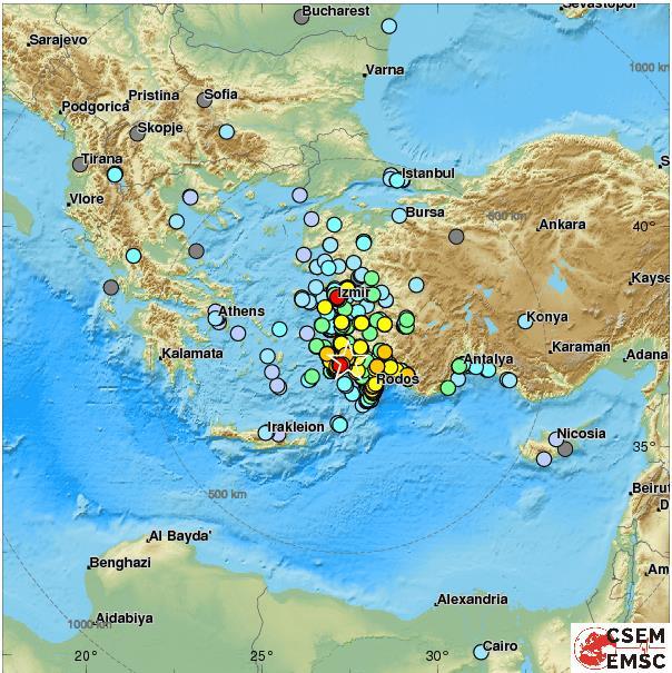6. Σύμφωνα με την ανακοίνωση του Εθνικού Σεισμογραφικού Δικτύου επρόκειτο για επιφανειακό (h~10 km) σεισμό με το επίκεντρο του να εντοπίζεται στο θαλάσσιο χώρο ανατολικά της πόλης της Κω.