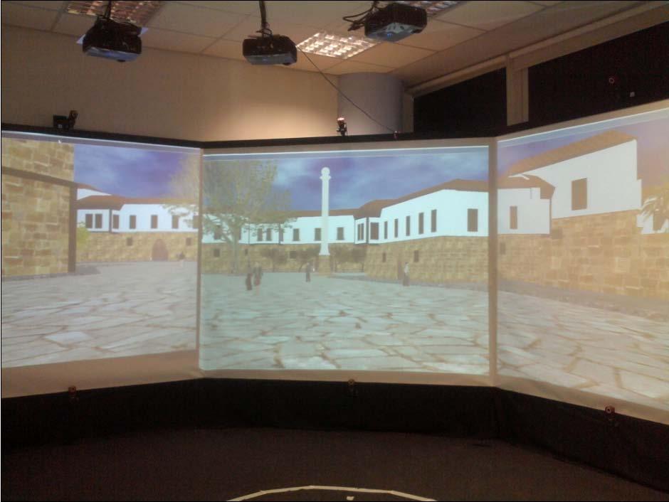 4.10 Υλοποίηση βάση του Motion Capture System Με χρήση του Motion Capture System (Motion Tracking) υλοποιήθηκε η κίνηση του εκπαιδευόμενου στο χώρο του εικονικού περιβάλλοντος του προσομοιωτή, χωρίς