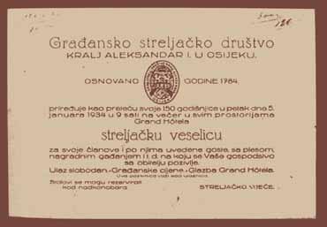 malokalibarskim piπtoljem, brzo gaappleanje. Izgradnja streljane Pampas U jubilarnoj 200. godini zapoëela je, u zapadnom dijelu Osijeka, gradnja streljane Pampas. U njoj je od 3. do 12. rujna 1985.