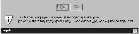 μεταφερθούν όλες οι δισκέτες. Αν κατά τη διάρκεια του SETUP εμφανιστεί η παρακάτω οθόνη: Πατήστε ΟΚ. Στη συνέχεια, θα εμφανιστεί η επόμενη οθόνη, στην οποία θα πατήσετε Yes.