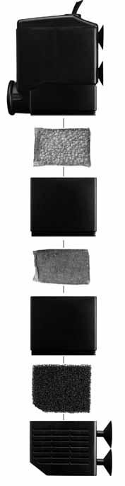 Τα sera fil internal aquarium filters μπορούν να επεκταθούν με την επιπλέον προσθήκη θαλάμων.