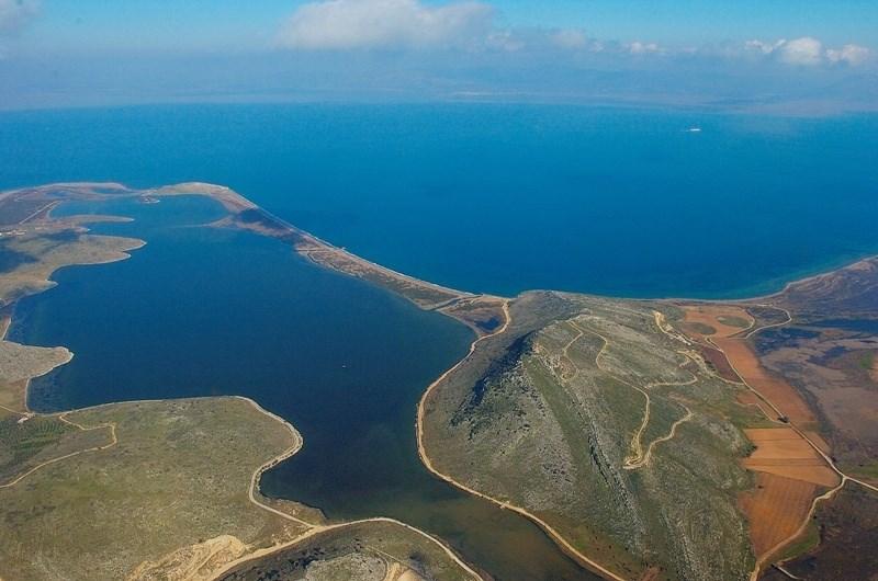 Λιμνοθάλασσα Αράξου (Πάπας) Σο νερό εδώ είναι υφάλμυρο σε σχέση με του υπόλοιπους υγροτόπους, παρουσιάζει υψηλή αλατότητα.