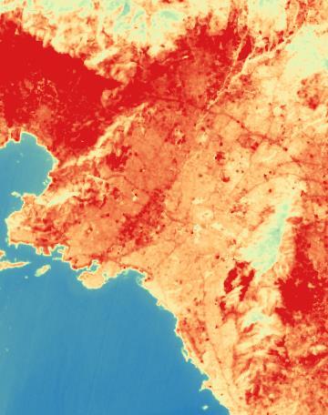 Δορυφορική απεικόνιση των τιμών της