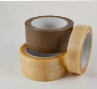 Lepilo: naravni kavčuk Barva: prozoren, rjav Mere: 50 mm x 66 m 25 mm x