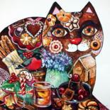 Chat gâteaux de Noël