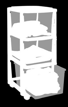 29 x 64 x 38 cm (Π x Υ x Β) 4 διπλές ρόδες