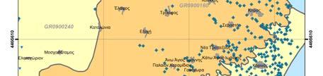 98 x 10 6 m³ / έτος Ανανεώσιμα αποθέματα : 30 x 10 6 m³ / έτος Χρήση γης : Καλλιέργειες,