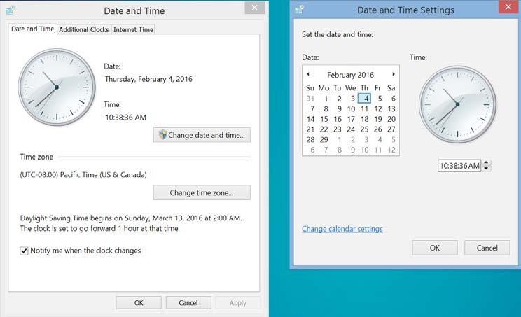 Αν η ώρα και η ημερομηνία είναι λανθασμένες, επιλέξτε Adjust (Προσαρμογή) για να τροποποιήσετε την ώρα και ημερομηνία και κάντε κλικ στο Ok για να επιβεβαιώσετε τις αλλαγές.