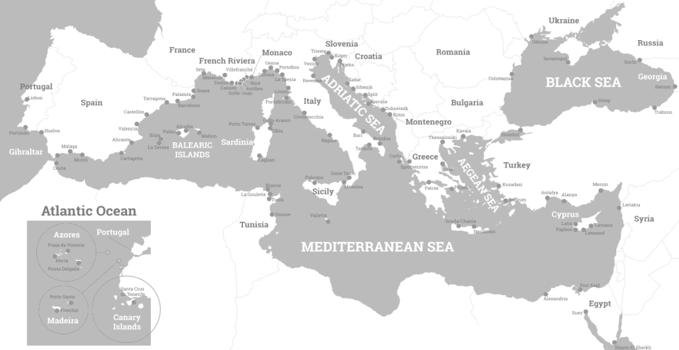 68 Γράφημα 13: Επιβάτες Κρουαζιέρας στη Μεσόγειο (2016) Αδριατική 4.746.762 Επιβάτες 2.961 Προσεγγίσεις Μαύρη Θάλασσα 16.742 Επιβάτες 28 Προσεγγίσεις Δυτική Μεσόγειος 20.077.773 Επιβάτες 8.