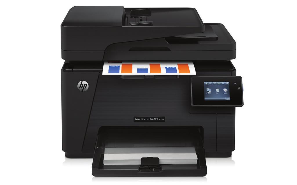 Φύλλο δεδομένων Έγχρωμος HP LaserJet Pro MFP M177fw Μικρό μέγεθος, μεγάλη αξία Ιδανικός για επιχειρήσεις που θέλουν να αυξήσουν την παραγωγικότητα και να εκτυπώνουν έντυπα μάρκετινγκ επαγγελματικής