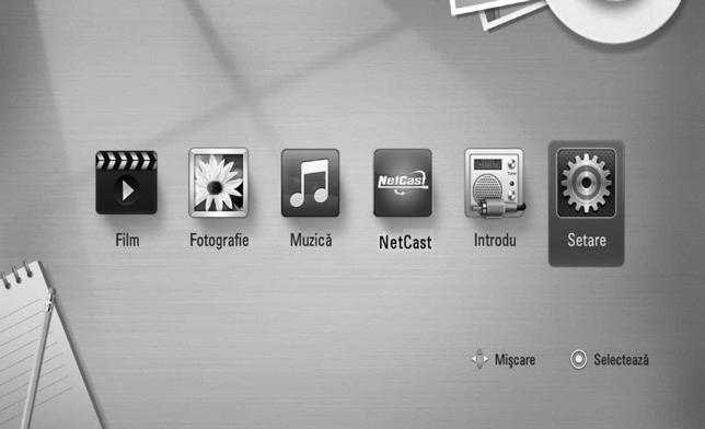 32 Operare Redare generală Utilizarea meniului [Acasă] Meniul principal apare când apăsaţi HOME (n). Folosiţi A/D pentru a selecta o categorie şi apăsaţi ENTER (b).