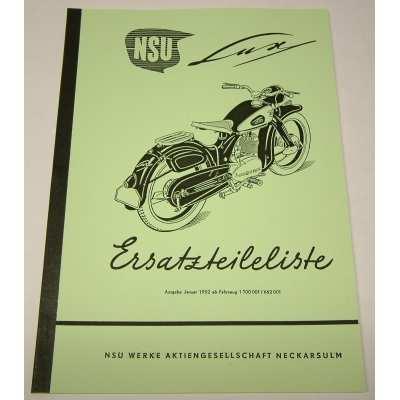 5503 32,00 Federring B 10 DIN 127 Ersatzteilliste NSU Lux/Superlux 1955 D 0137 026 000 4,00 feba19