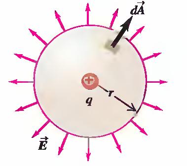 ΗΛΕΚΤΡΙΚΗ ΡΟΗ ΙΑ ΜΕΣΟΥ ΜΙΑΣ ΣΦΑΙΡΑΣ Θετικό σημειακό φορτίο =,μc περιβάλλεται από σφαίρα ακτίνας =, m με κέντρο το