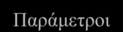 Παράμετροι Το υποπρόγραμμα είναι αυτόνομο και ανεξάρτητο τμήμα προγράμματος, αλλά συχνά πρέπει να επικοινωνεί με το υπόλοιπο πρόγραμμα.