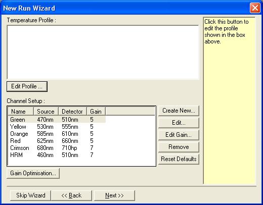 6. Κάντε κλικ στο κουμπί «Edit Profile» (Επεξεργασία προφίλ) στο επόμενο πλαίσιο διαλόγου του «New Run Wizard» (Οδηγός νέας ανάλυσης) (Εικόνα 3) και προγραμματίστε το προφίλ