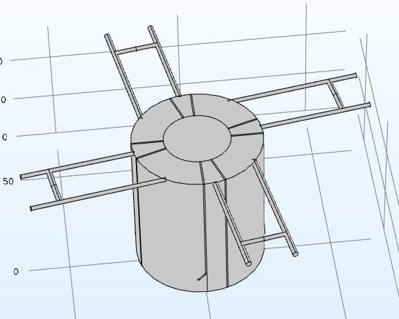 Από την επιλογή Geometry > Transforms επιλέχθηκε η ενέργεια Rotate και η ένωση που δημιουργήθηκε και ορίστηκε το εύρος των μοιρών