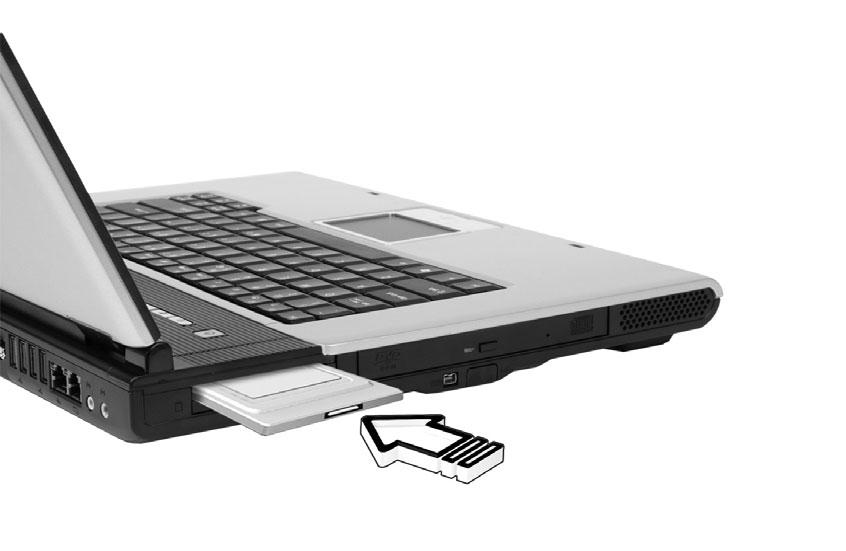 43 Συσκευές επέκτασης Κάρτα Υπολογιστή (PC Card) Ο υπολογιστή σας έχει δύο θύρες PC Card που υποστηρίζουν δύο κανονικές Type II ή µια Type III CardBus (PCMCIA).