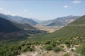 πτωχά ανεπτυγμένο υδρογραφικό δίκτυο με κλάδους κυρίως 1 ης και 2 ης τάξης.