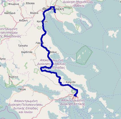 2. Στοιχεία Διαδρομής Εικόνα 2-1: Χάρτης Διαδρομής Στοιχεία Διαδρομής Ημερομηνία Έναρξης Ημερομηνία Τερματισμού