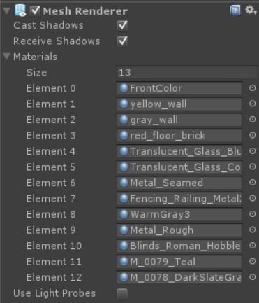Σε κάθε αντικείμενο το οποίο έχει mesh renderer μπορούμε να επιλέξουμε αν θα δημιουργεί ή θα λαμβάνει σκιές.