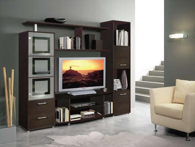 MIDLER 120X60 X51cm Σε απόχρωση wenge Με γυάλινη