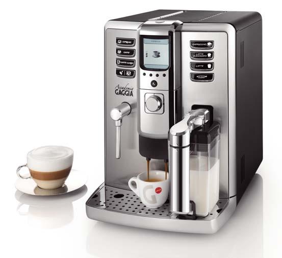 ACCADEMIA H Accademia της Gaggia θα σας μετατρέψει σε πραγματικό barista έτοιμο να ικανοποιήσει την οποιαδήποτε επιθυμία: από έναν παραδοσιακό espresso έως έναν cappuccino με πλούσια κρέμα.
