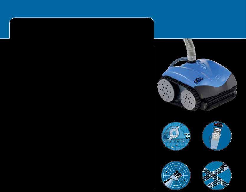 DOLPHIN HYBRID RS 1 Αυτοτροφοδοτούμενο ρομπότ αναρρόφησης για πισίνες Μοναδική τεχνολογία, που μετατρέπει την ενέργεια ροής του νερού σε ηλεκτρική ενέργεια για την λειτουργία του Dolphin Hybrid RS 1