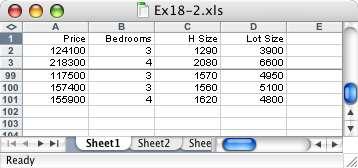 Example 17.2 A real estate agent wanted to develop a model to predict the selling price of a home.