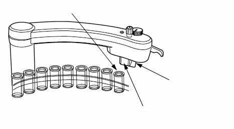 5 Λειτουργία 5.2 Fraction collector F9-R Βήμα 2 Ενέργεια Ρυθμίστε το ύψος του βραχίονα χορήγησης ως εξής: Χαλαρώστε το διακόπτη ασφάλισης (3).