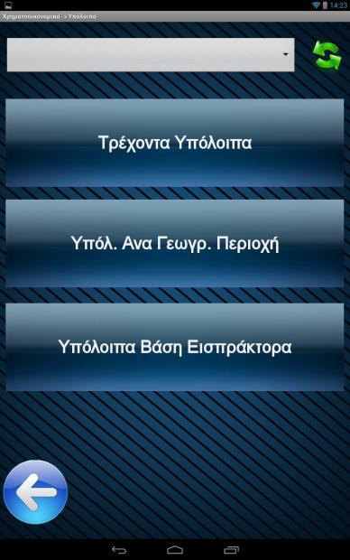 Μπορούμε να εμφανίσουμε υπόλοιπα σε σύνολο, ανά Γεωγραφική Περιοχή και ανά Πωλητή.