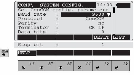 Deschide o lista cu parametrii posibili care sunt aplicabili cimpului cu bara luminata. Pentru informatii mai detaliate despre comenzi si structura datelor vezi Instrumente on-line Wild (document nr.