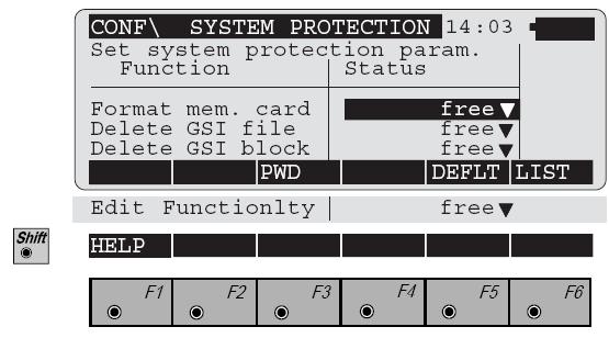 Numai folosind parola de sistem un utilizator poate sa obtina acces la aceste functii, care sunt: Formatare card memorie, stergerea unui fisier, stergerea unui bloc de date, editarea functionalitatii.