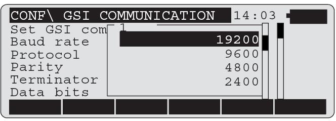 In cimpul de lista numeric si in unele cimpuri alfanumerice, o intrare poate fi apelata direct