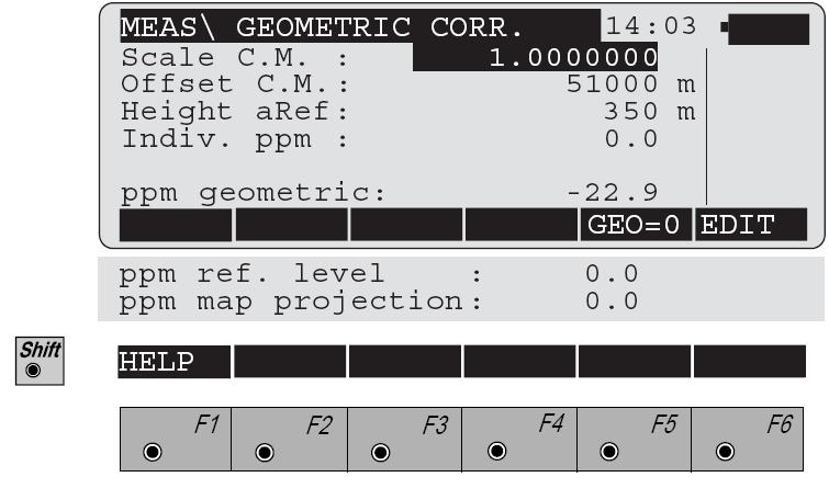 Corectia geometrica Corectia geometrica de distanta deriva din distorsiunea proiectiei si inaltimea de deasupra datelor de referinta.