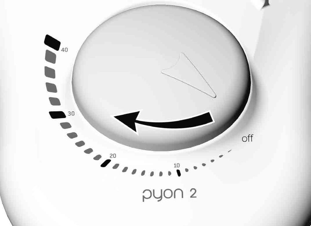 10. Ενεργοποίηση / απενεργοποίηση Pyon 2 Ενεργοποίηση Pyon 2 Συνδέστε τη συσκευή Pyon 2 στο ηλεκτρικό δίκτυο.