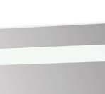 Luce led blue posteriore in basso. Interruttore Touch - Il telaio è in acciaio inox.