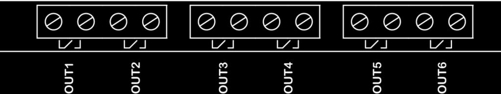 Οι 6 ζξοδοι είναι επαφζσ ρελζ ΝΟ (Normally Open) και CC (COMΜΟΝ).