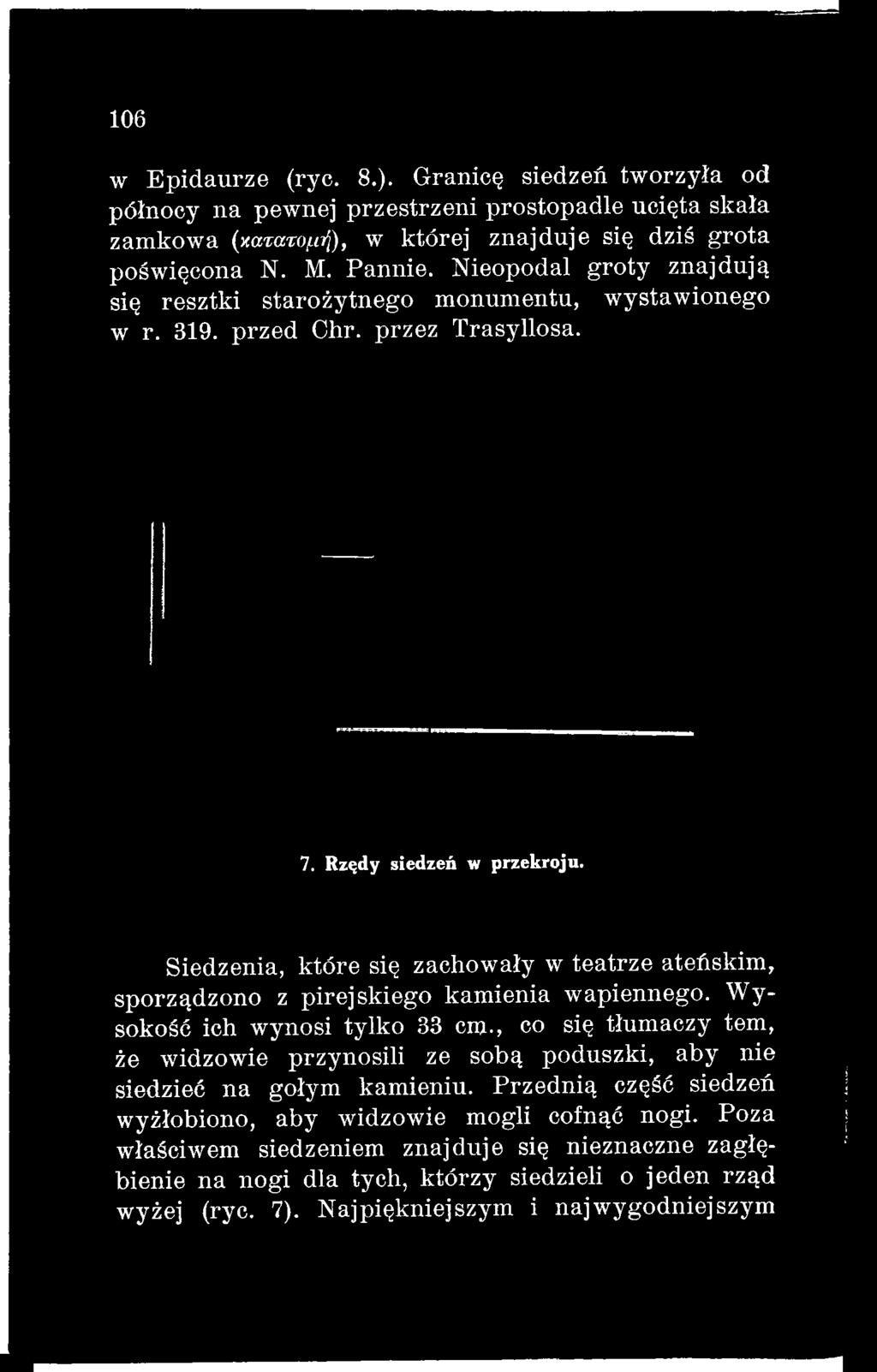 przez Trasyllosa. 7. Rzędy siedzeń w przekroju.