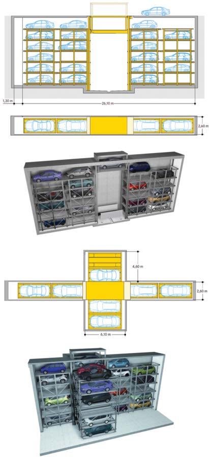 Slimparker / Crossparker sisteme de parcare semiautomate pentru max.