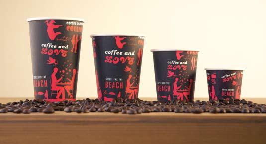 ροφήματος Γκρι/Κόκκινο Hot drink cups