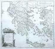 delineatur Insula, Autore Robert de Vaugondy filio. Μερικώς επιχρωματισμένος χαλκόγραφος χάρτης.