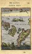 Επιχρωματισμένος χαλκόγραφος χάρτης της Μακεδονίας, Θεσσαλίας και Ηπείρου, κείμενο στην πίσω