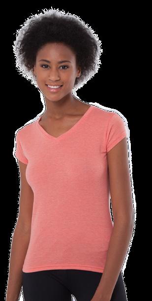 REGULAR LADY V-NECK REF: TSRLPICO Χαρακτηριστικός: Γυναικείο T-Shirt με λαιμόκοψη V. Εφαρμοστό. Μονόκλωνο jersey. Σύνθεση: 100% βαμβάκι. Βάρος: 145 γρ.