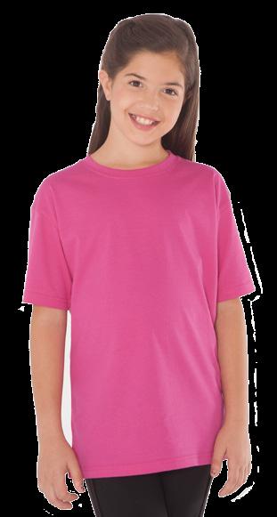 KID T-SHIRT REF: TSRK150 Χαρακτηριστικός: Κοντομάνικο παιδικό T-shirt, με πλανές ραφές, διπλό γαζί στη λαιμόκοψη, εσωτερικοί ώμοι με ρέλι και λάστιχο rib-lycra στο λαιμό.