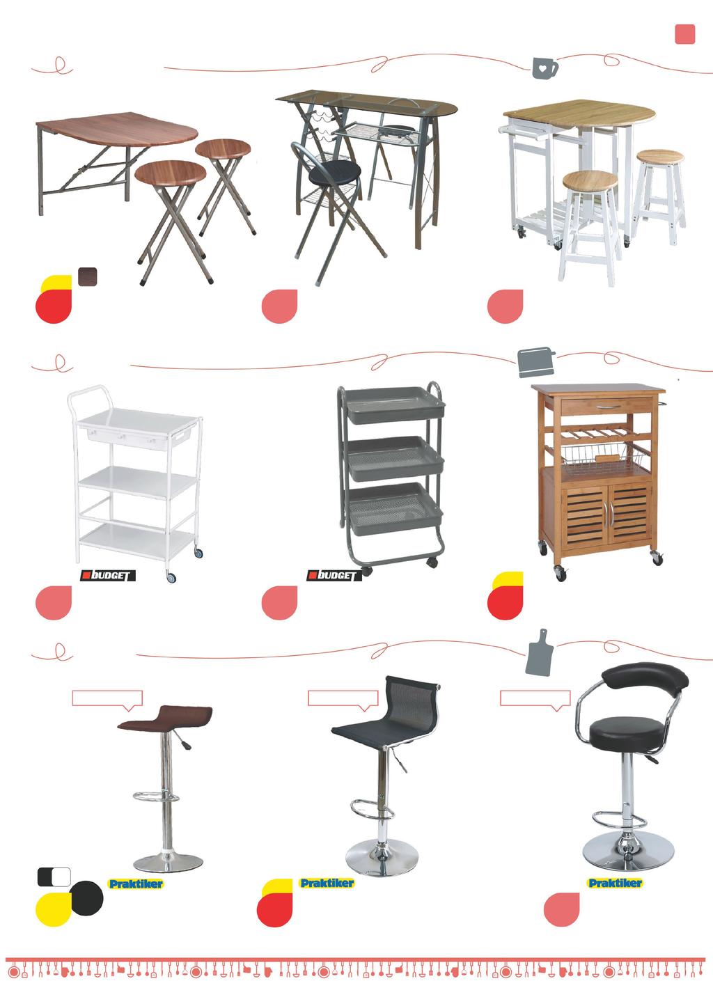 ΒΟΗΘΗτιΚα επιπλα 11 σετ πρωινου Π:84 Μ:60 Υ:52cm Π:81 Μ:39,5 Υ:84cm άλλο χρώμα ø:30 Y:45cm Π:37 B:46 Y:79cm Μ:120 Π:40 Υ:88cm ø:28,5 Y:54cm 59,90 49,99 Σετ τραπεζαρία πρωϊνού ELENA Μεταλλικός