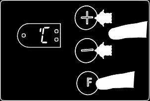 μείωση της θερμοκρασίας) πατώντας ή. πιέζοντας στο κλειδί πάνω από 5. Αλλαγή ή / και μείωση διάρκειας θερμοκρασίας. Κρατείστε πατημένο το πλήκτρο F και πιέστε δύο φορές στο ή στο.