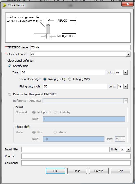 Στο Input Jitter section βάζουμε την τιμή 60 στο Time field και επιβεβαιώστε ότι είναι σε units ps Πατήστε ΟΚ Στο δέντρο Constraint Type tree view, επιλέξτε το Inputs branch κάτω από το Timing