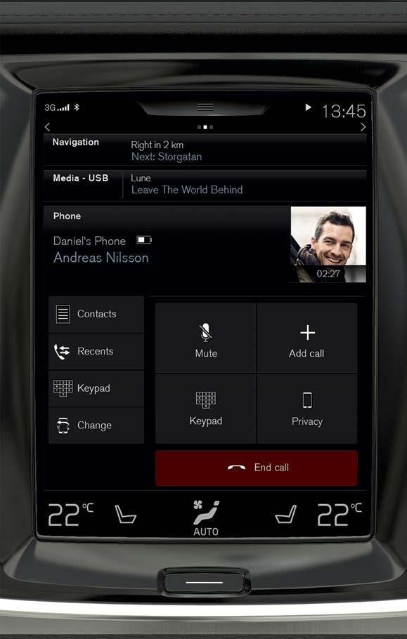 05 ΣΎΝΔΕΣΗ ΤΗΛΕΦΏΝΟΥ ΣΤΟ ΑΥΤΟΚΊΝΗΤΟ Συνδέστε στο αυτοκίνητο ένα τηλέφωνο με ενεργοποιημένο το Bluetooth για να μπορείτε να πραγματοποιείτε κλήσεις από το αυτοκίνητο, να στέλνετε/λαμβάνετε μηνύματα,